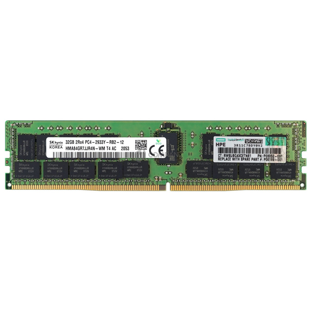 P03052-091 HP DDR4 32GB 2RX4 PC4-23466 2993MHZ RDIMM